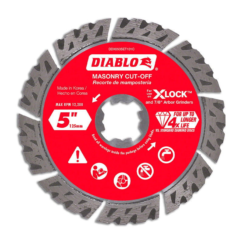 Blade Diablo X-Lock Diamond Segmented Masonry Cut-Off 5"