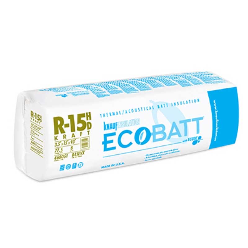 Insulation Knauf R15 15" x 93" Faced 77.5SF 30/FS B45EVX 106217