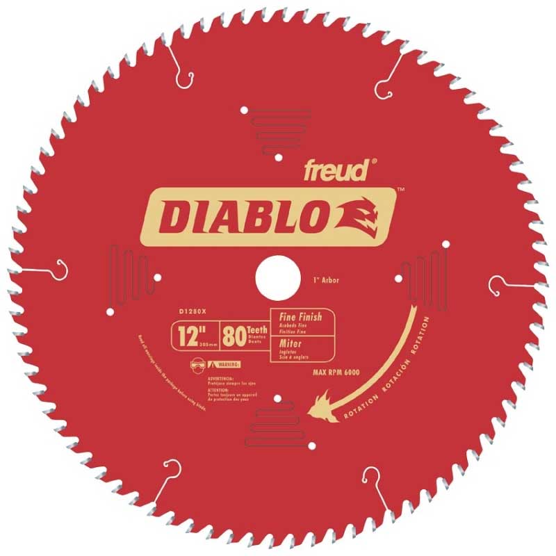 Saw Blade Diablo Circular Wood Fine Finish 12"X80T