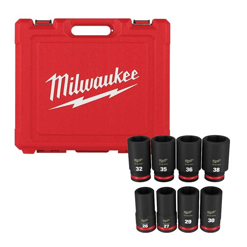 Milwaukee Socket Set 6PT Metric DP 3/4" 49-66-7020