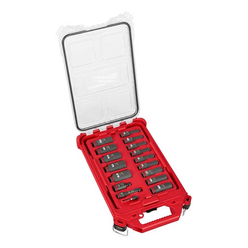 Milwaukee SHOCKWAVE Impact Duty Series 49-66-6800 Socket Set, Includes: Packout Compact Low-Profile Organizer