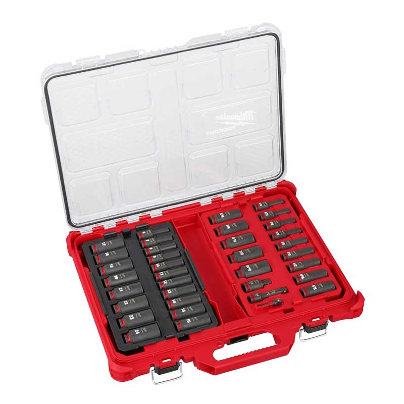 Milwaukee SHOCKWAVE Impact Duty Series 49-66-6805 Socket Set, Chrome Molybdenum Steel, Includes: 3/8 in Universal Joint