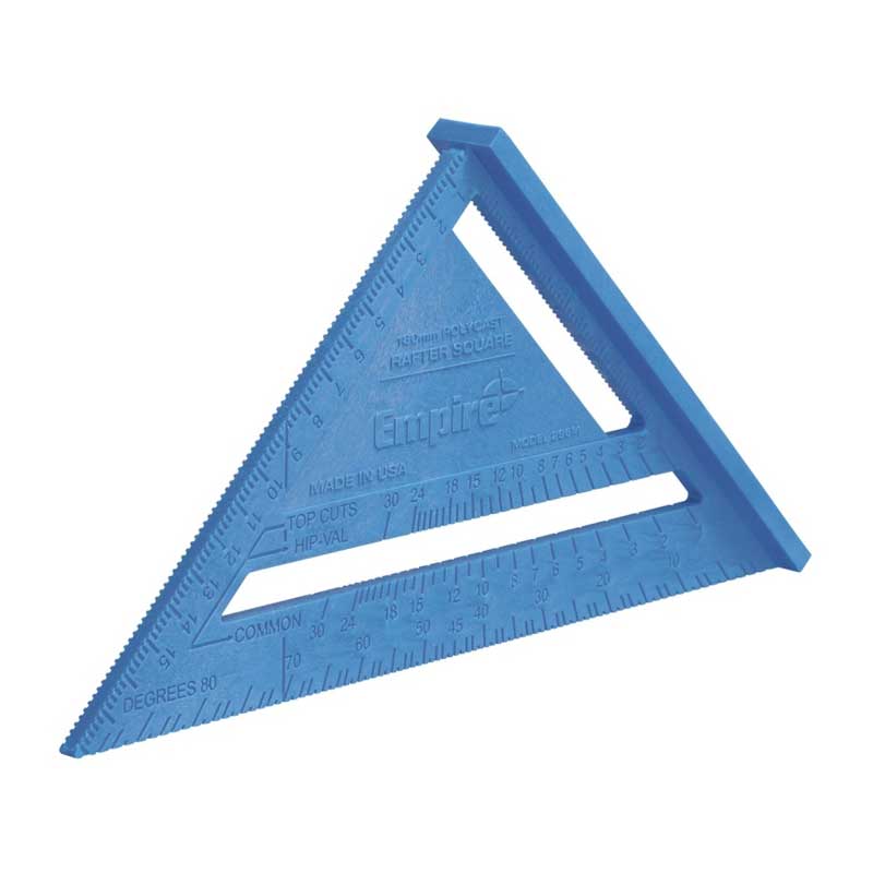 Empire 296 Rafter Square, 0.125 in Graduation, Polycast, 7 in L