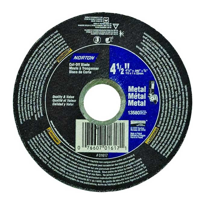 Cut-Off Wheel Norton Metal 4-1/2" 60 Grit