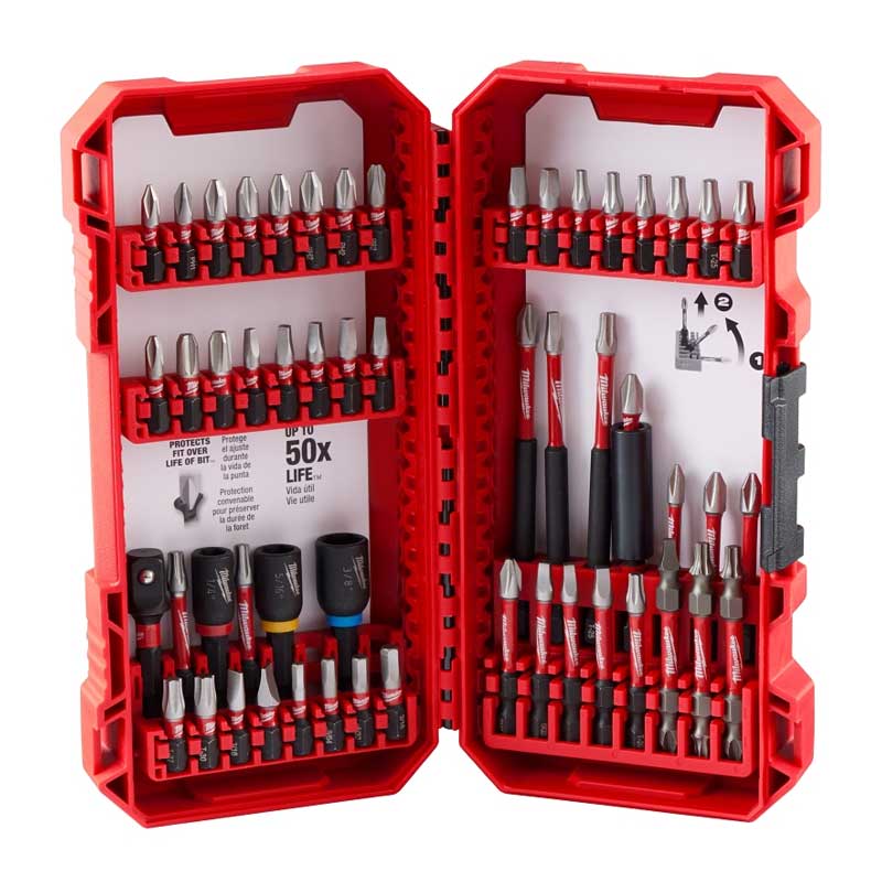 Milwaukee SHOCKWAVE Impact Duty Series 48-32-4010 Driver Bit Set, 54-Piece, All-Purpose, Alloy Steel