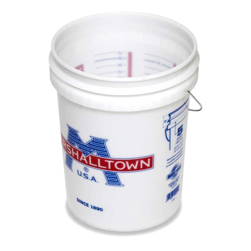 Bucket Marshalltown Mixing 5 Gallon Plastic