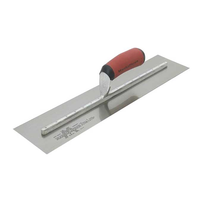 Llana Marshalltown para acabado con mango curvo DuraSoft de 16" x 3"