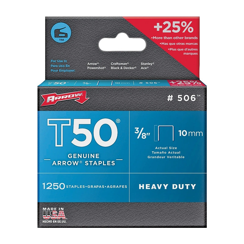 Staples Arrow T50 Series 50624 3/8"W x 3/8"L
