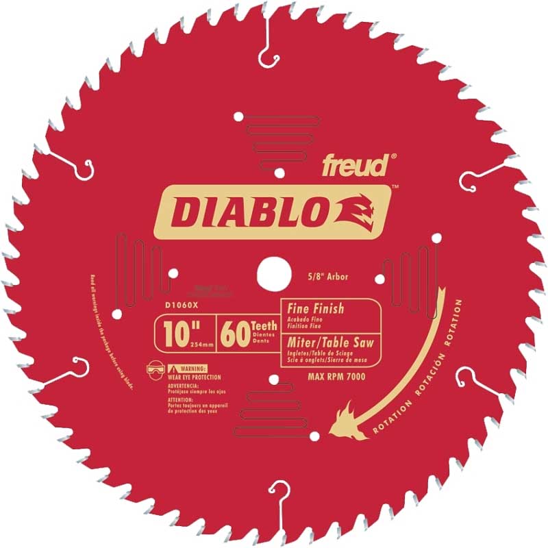 Saw Blade Diablo Circular Wood Fine Finish 10"X60T