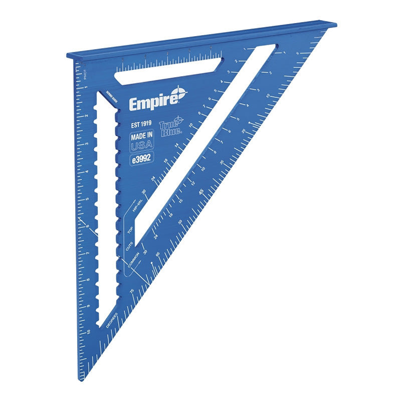 Empire E3992 Rafter Square, 0.13 in Graduation, Aluminum, 12 in L, 11.9 in W