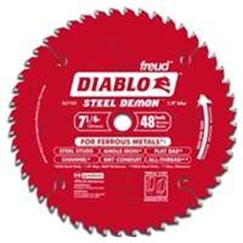 Blade Saw Diablo 7-1/4" x 48-Teeth Steel Demon Cermet II Saw Blade for Medium Metal