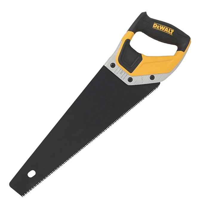 Sierra de panel Dewalt de 15" de largo con hoja de acero y mango de aluminio