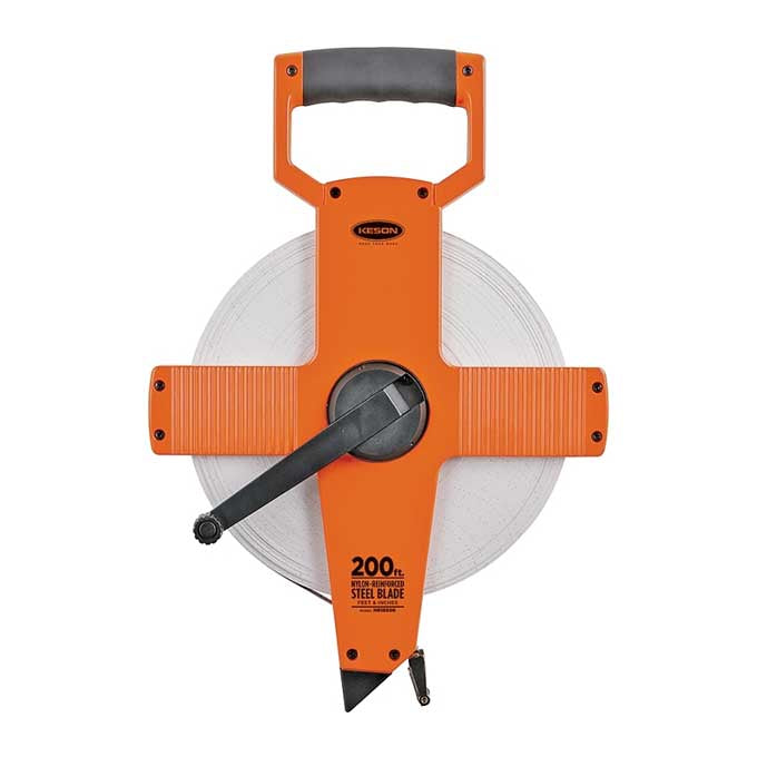 Tape Measure Keson 200ft Steel Blade Gray Case