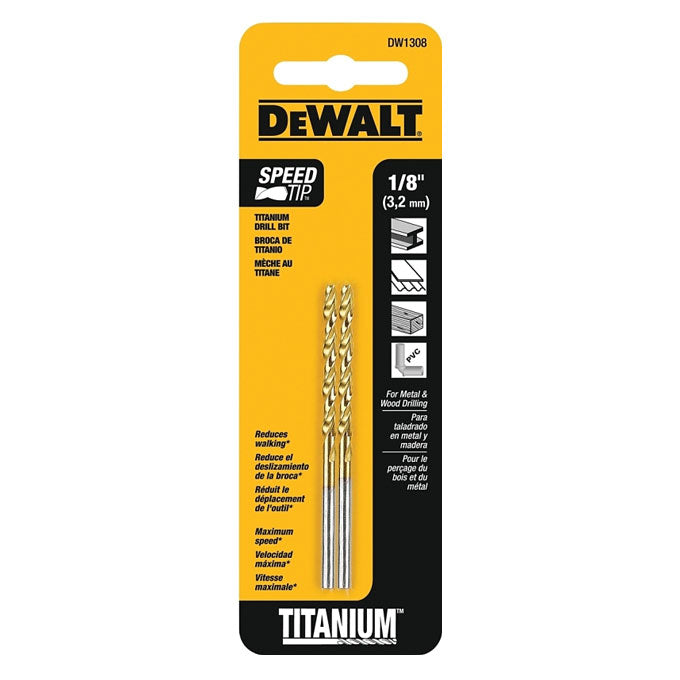 Juego de brocas DeWALT Titanium SDS Max 1/8"