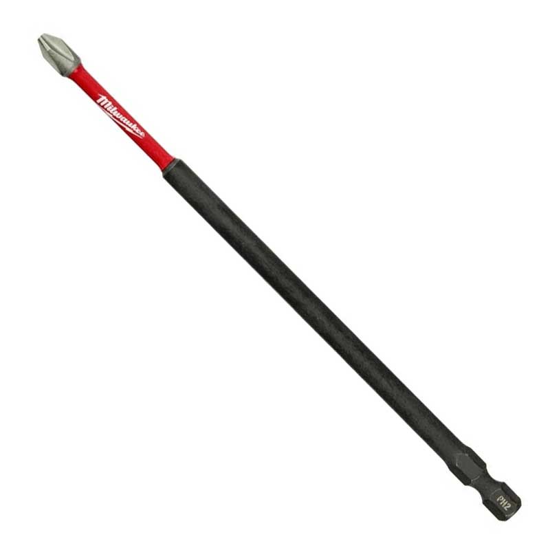 Milwaukee 48-32-4802 Power Bit, #2 Drive, Phillips Drive, 1/4 in Shank, Hex Shank, 6 in L, Steel