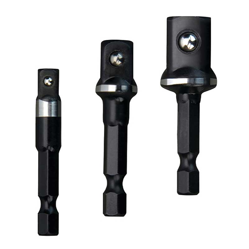 Milwaukee 48-32-5033 Socket Adapter Set, 1/4 in Drive, Hex Drive, 1-7/8 in L, Steel