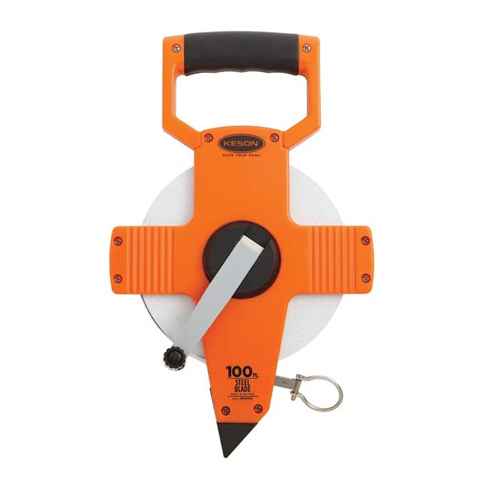 Measuring Tape Keson 100ft Steel Blade Gray Case