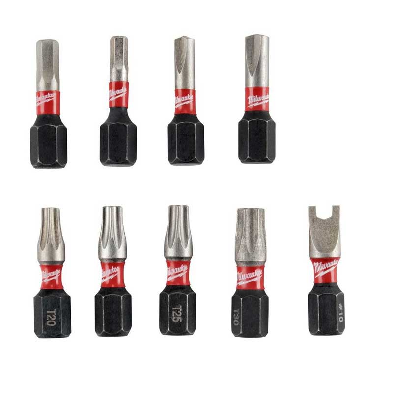 Milwaukee 48-32-4620 Security Insert Bit Set, 9-Piece, Steel, Black Phosphate