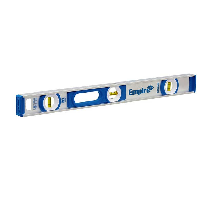 Empire 500 Series 500M.24 I-Beam Level, 24 in L, 3-Vial, Magnetic, Aluminum