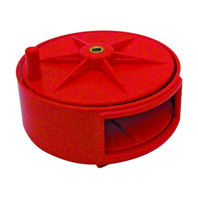 Carrete Marshalltown de alambre para amarre de plástico rojo