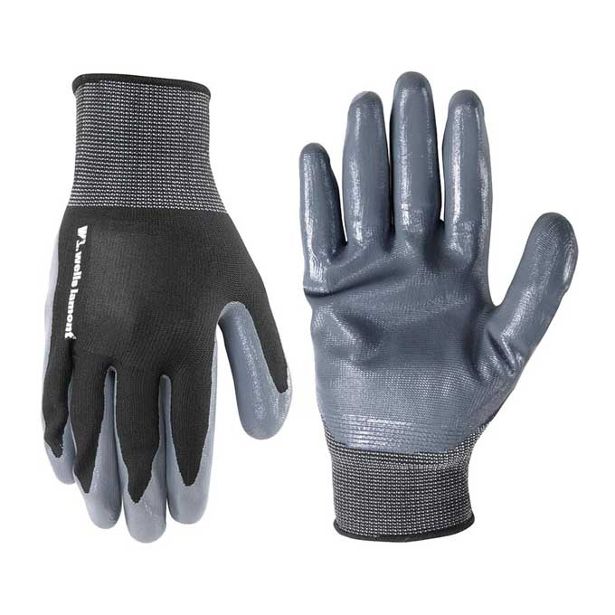 Gloves Wells Lamont Knit Shell Nitrile Black 546L