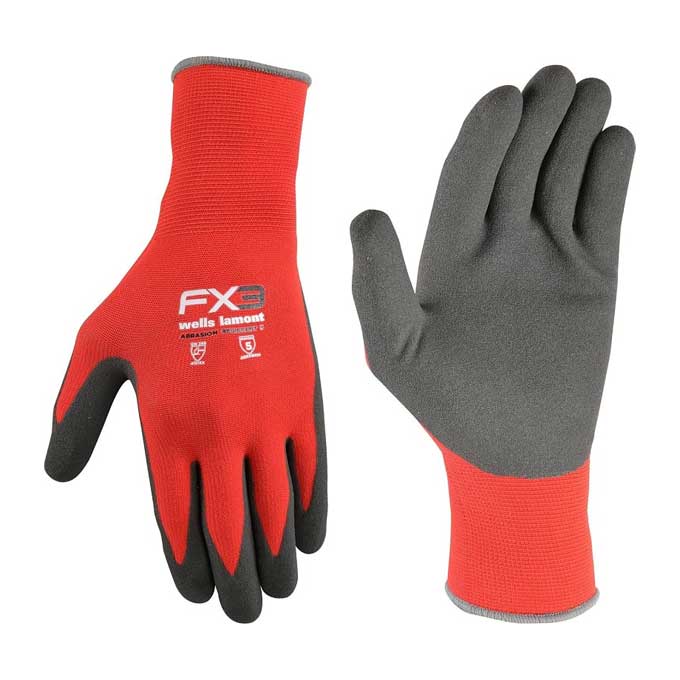Gloves Wells Lamont FX3 Foam Nitrile Coated Red M 448M-600