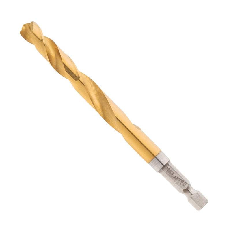 Milwaukee 48-89-4620 Impact Drill Bit, 23/64 in Dia, 4.61 in OAL, Twist Flute, 1/4 in Dia Shank, Hex Shank
