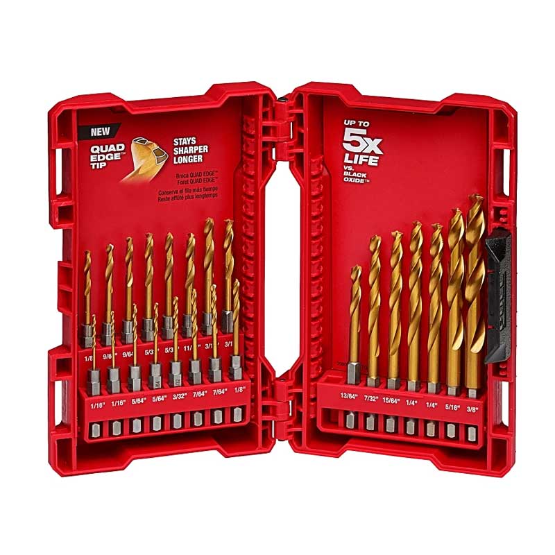 Milwaukee SHOCKWAVE Impact Duty 48-89-4631 Drill Bit Set, 23-Piece, Steel, Titanium