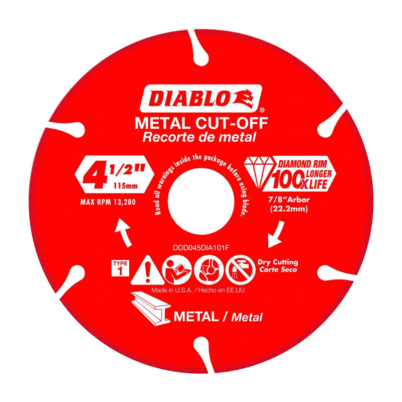 Blade Diablo Cut-Off 4-1/2" Dia Metal