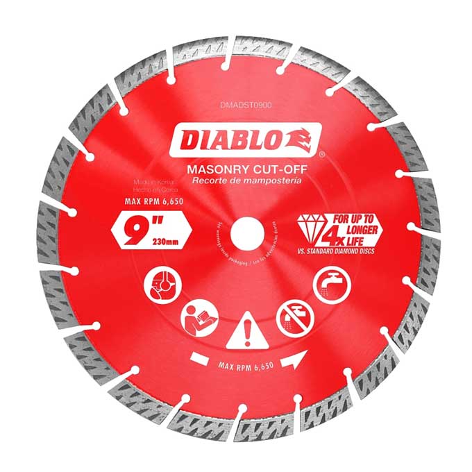Blade Saw Diablo 9" Diamond Segmented Turbo Masonry Cut Off