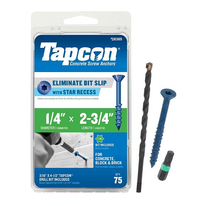 Screw Anchor Tapcon Masonry 1/4" x 2-3/4"