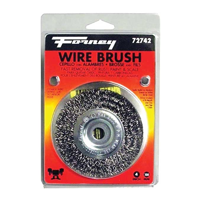 Wheel Forney Wire Brush 4" Diameter 1/2 in Arbor 72742