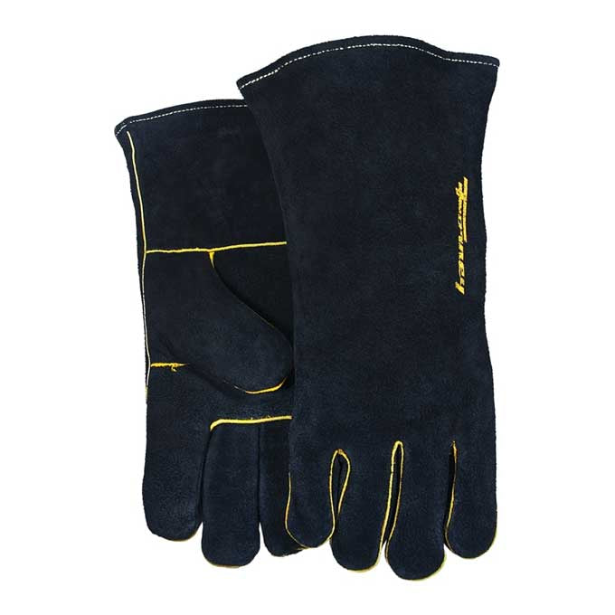 Guantes Well Lamont de piel de vaca blanca con puños elásticos XL para hombre