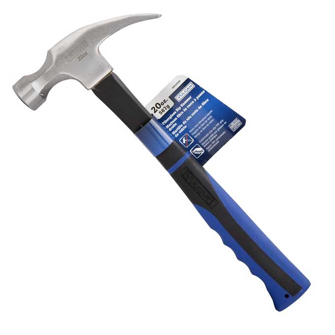 Martillo Vulcan de 20 oz con garra de desgarro FBRGLS