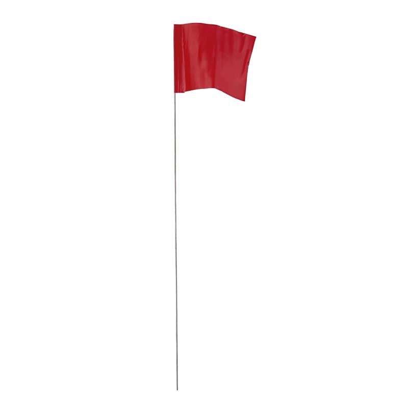 Empire 78007 Stake Flag, Red, 2-1/2 in W Flag, 3-1/2 in H Flag