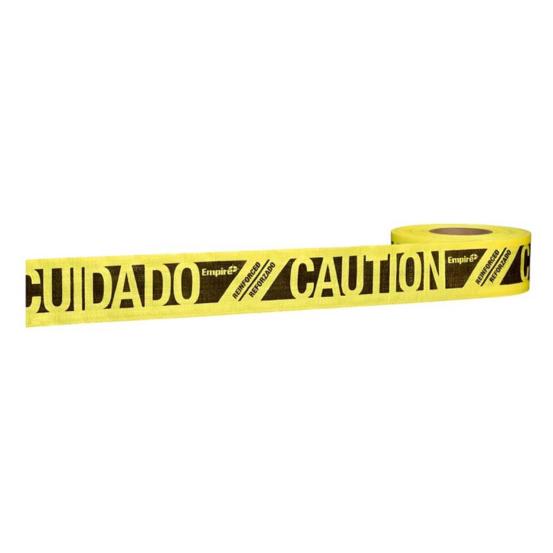Empire 76-0600 Barricade Tape, 500 ft L, 3 in W, Yellow