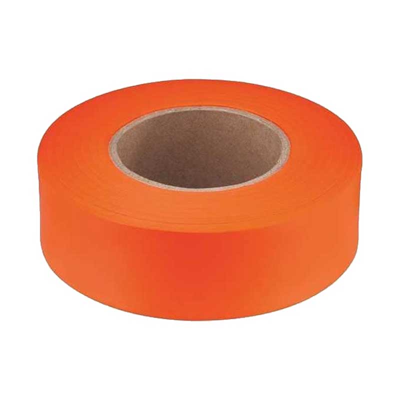 Empire 77-062 Flagging Tape, 600 ft L, 1 in W, Orange, Plastic