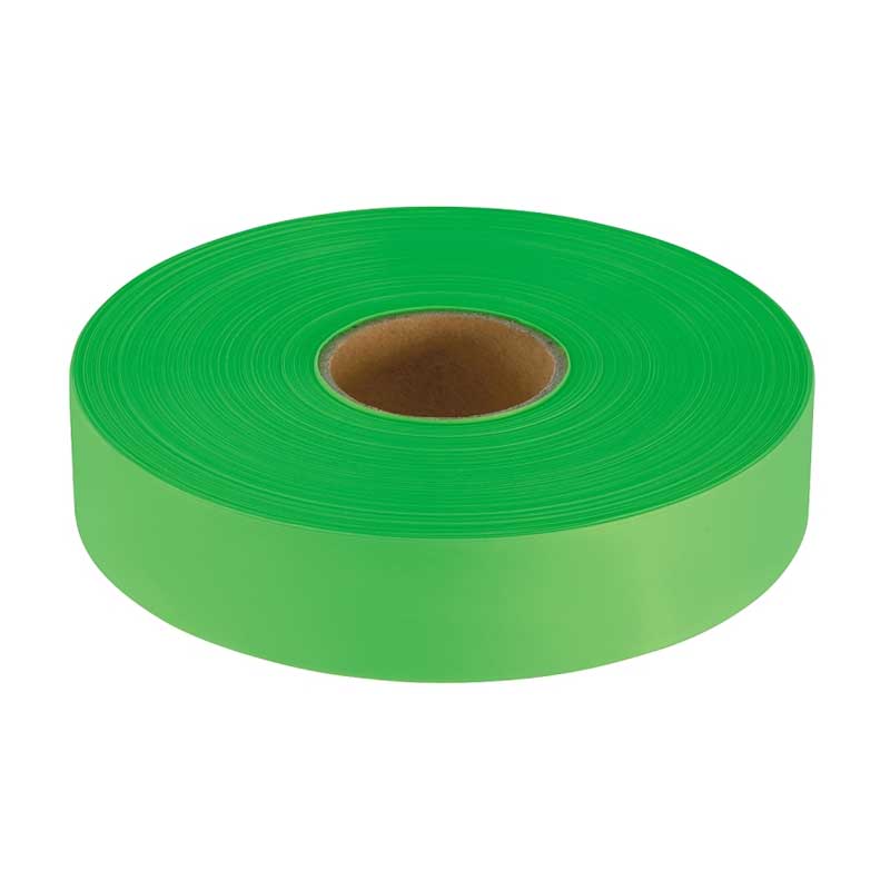 Empire 77-061 Flagging Tape, 600 ft L, 1 in W, Lime Green, Plastic