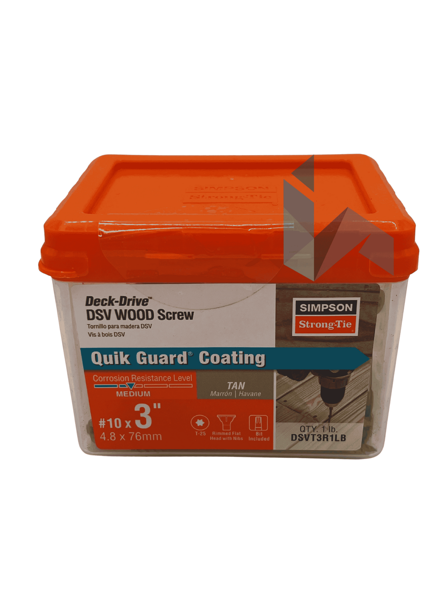 Screws Simpson Strong Tie Deck Flat #10 T25 3"