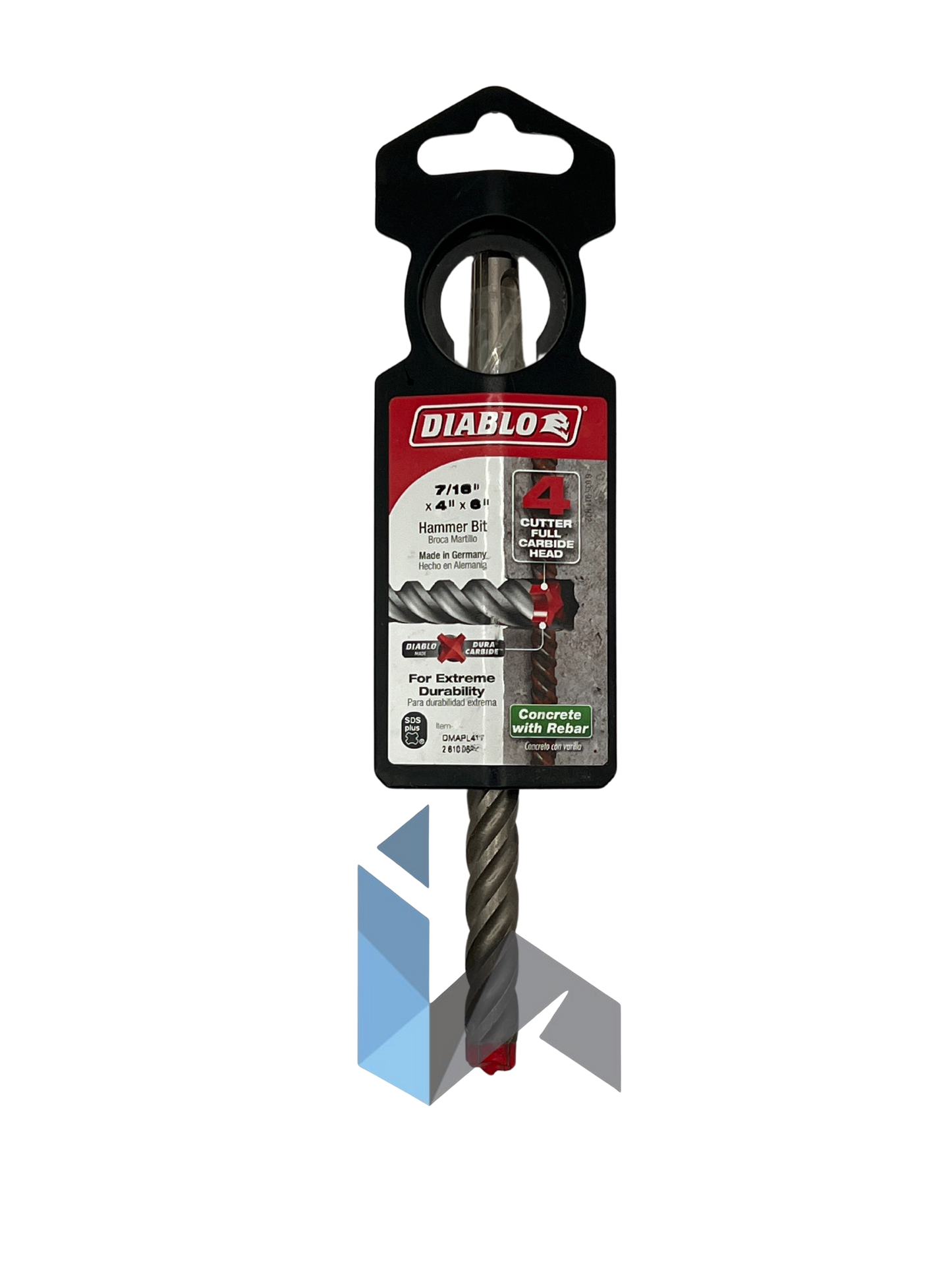 Broca para martillo Diablo RD 7/16" x 4" x 6"