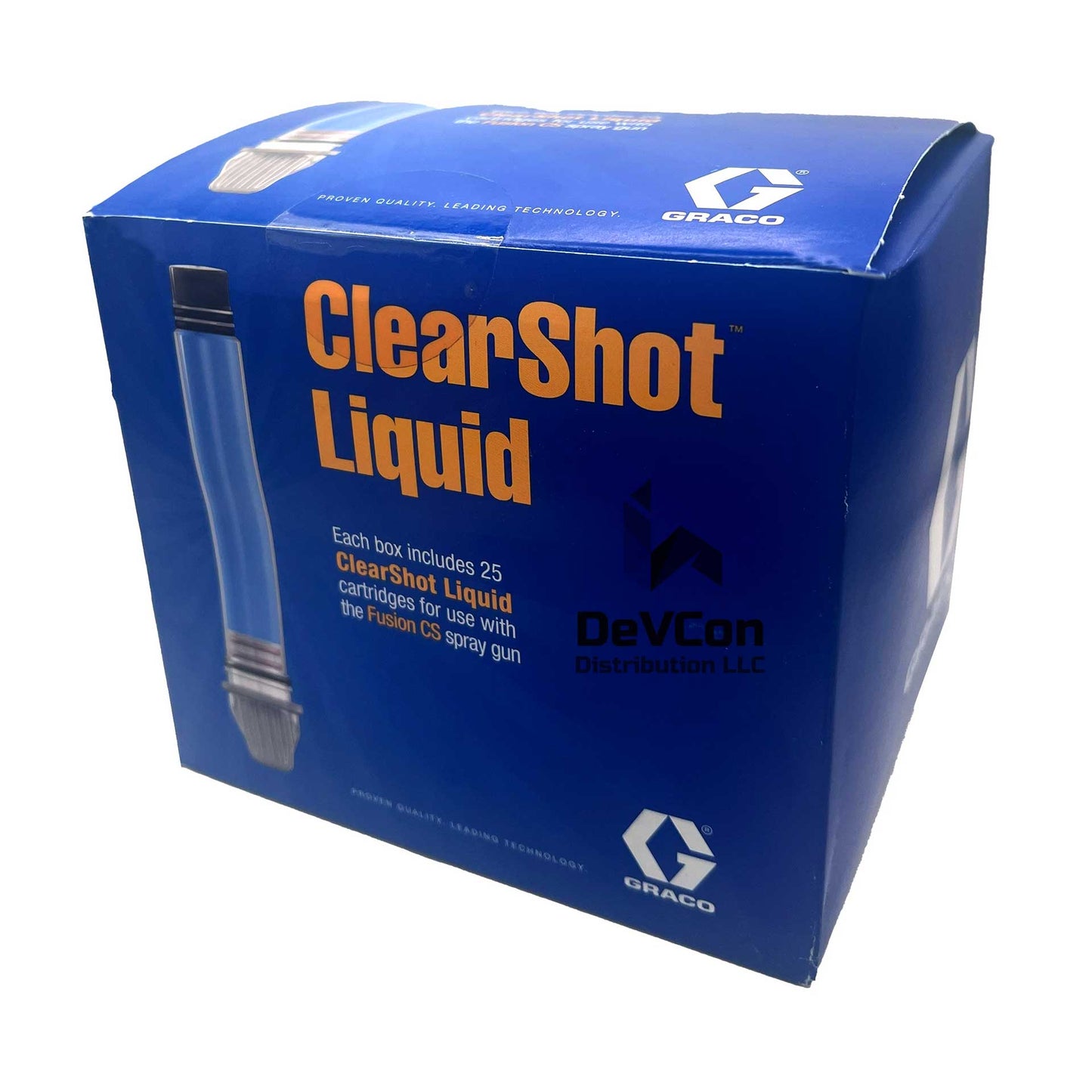 Cartuchos para pistola pulverizadora Graco Clear Shot Liquid, paquete de 25 Fusion 256385