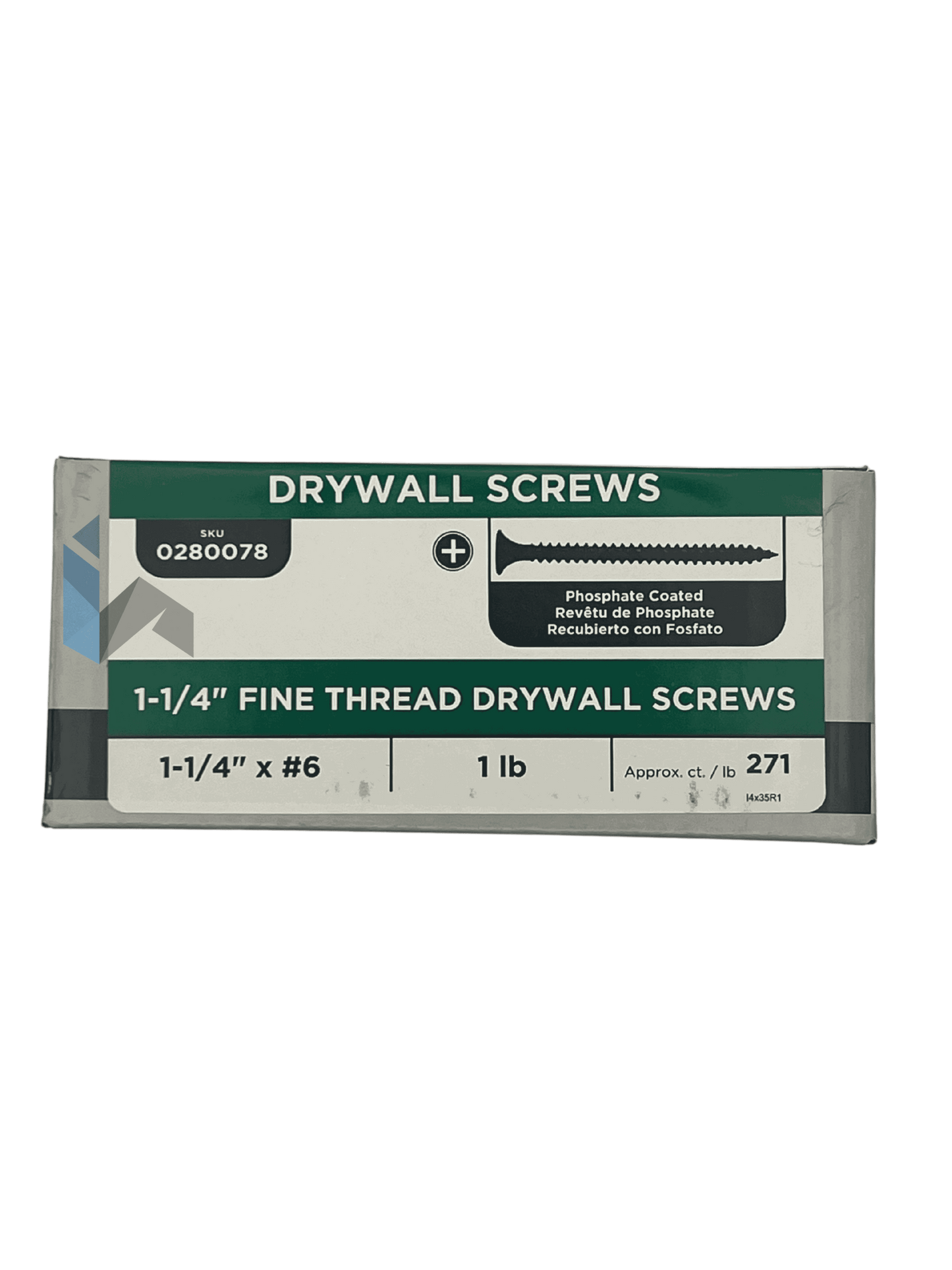 Tornillos Pro Fit para paneles de yeso de 6" x 1 1/4" n.º 6, 1 lb