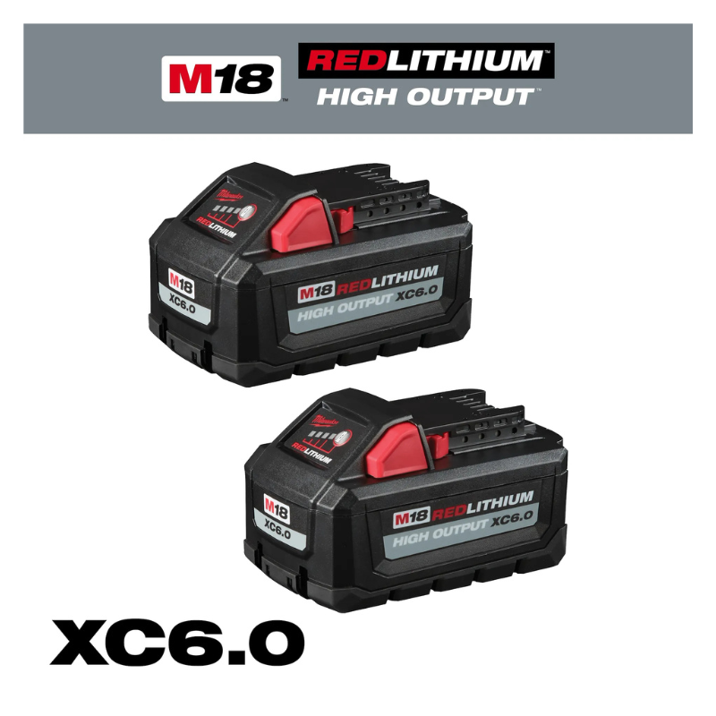 Batería Milwaukee M18 recargable, paquete de 2, 18 V, 5 Ah