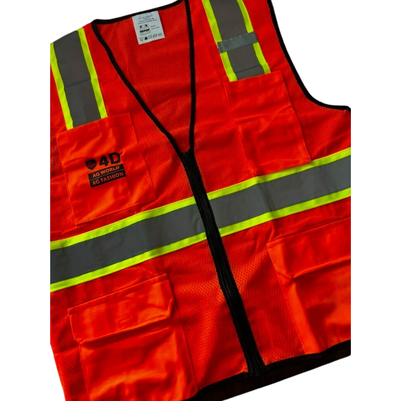 Safety Vest 4D Fashion Orange w/DeVcon Logo XL