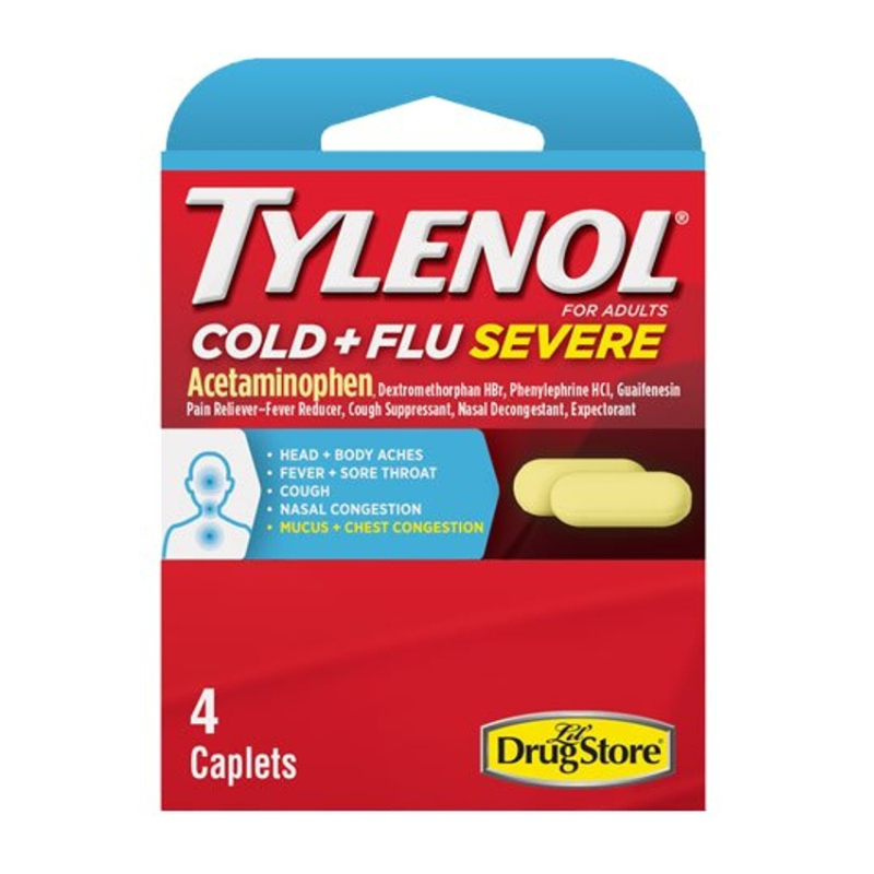 Tylenol Cold and Flu Severe 4 Caplets