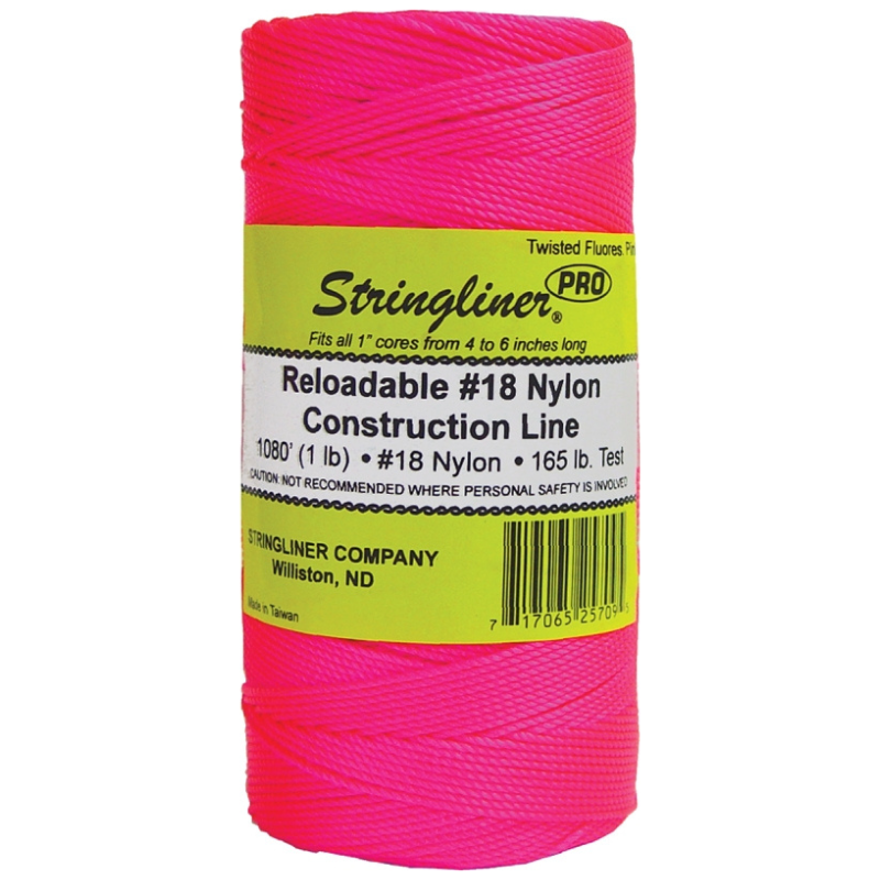 Construction Line Stringliner Pro Series #18 Dia 1080' Fluorescent Pink