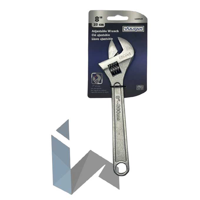Wrench Vulcan Adjustable 8" OAL Steel