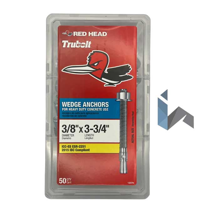 Anchor Red Head Trubolt Concrete Wedge 3/8" x 3-3/4"