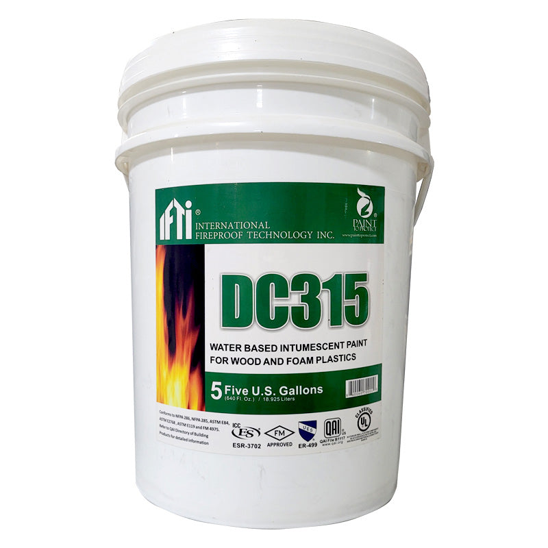 Pintura International Fireproof Technology DC-315 barrera de ignición blanca, 5 galones
