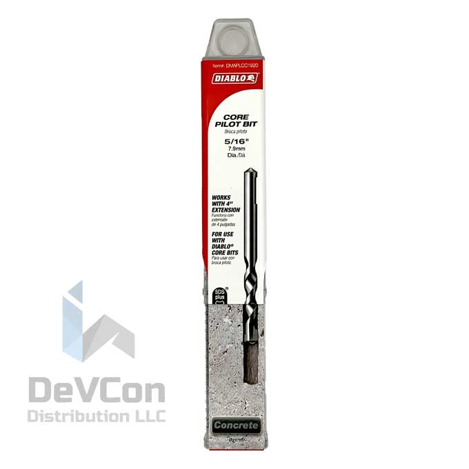 Broca de perforación Diablo Core Bit Pilot OAL 5/16" X 6"
